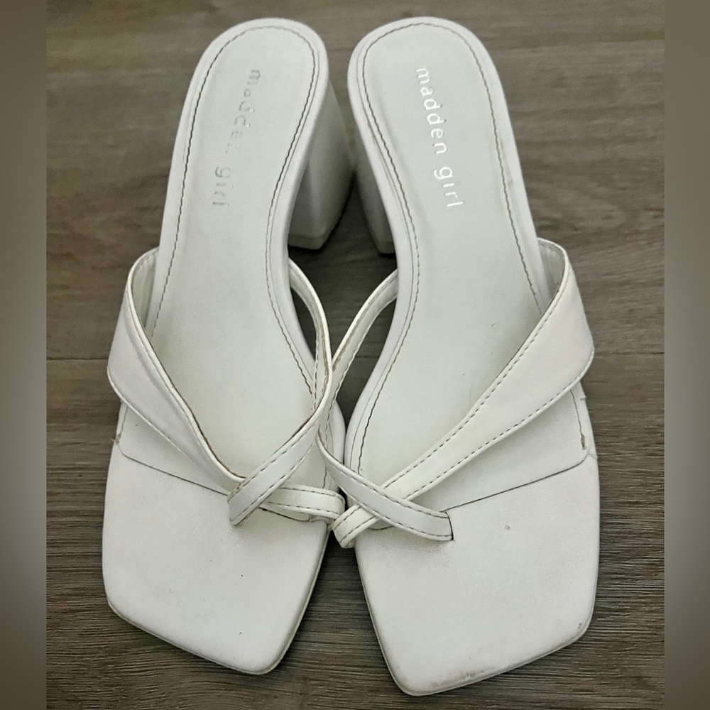 Madden Girl “Cherrie” Women's White Heeled Sandals. Size 6 View 5